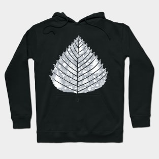 White Christmas Pattern with Nature Details Hoodie